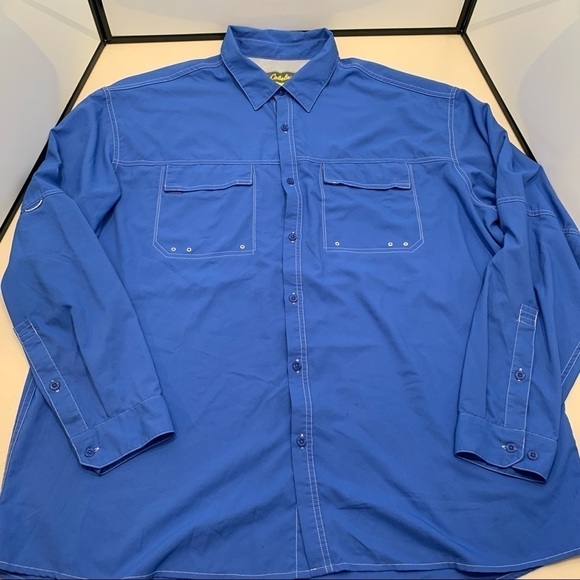 Cabelas Men's Vented Lightweight Fishing Shirt 4most UPF 30 Blue Size XL - Picture 3 of 13